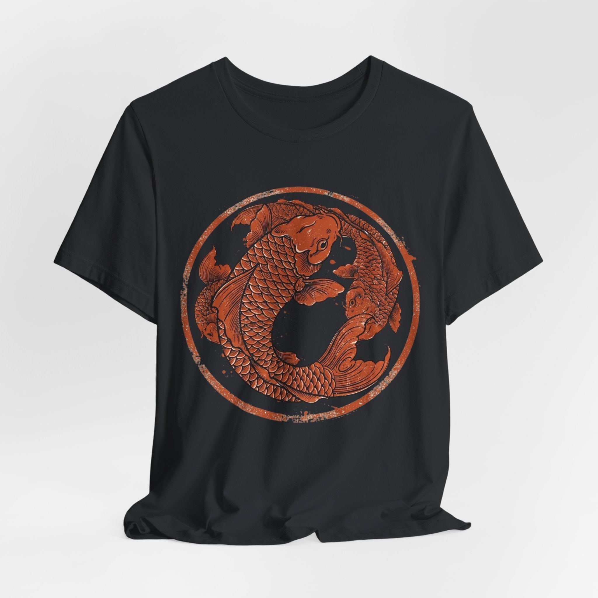 Koi Fish Circle illustration Tee | Asian carp yin yang shirt