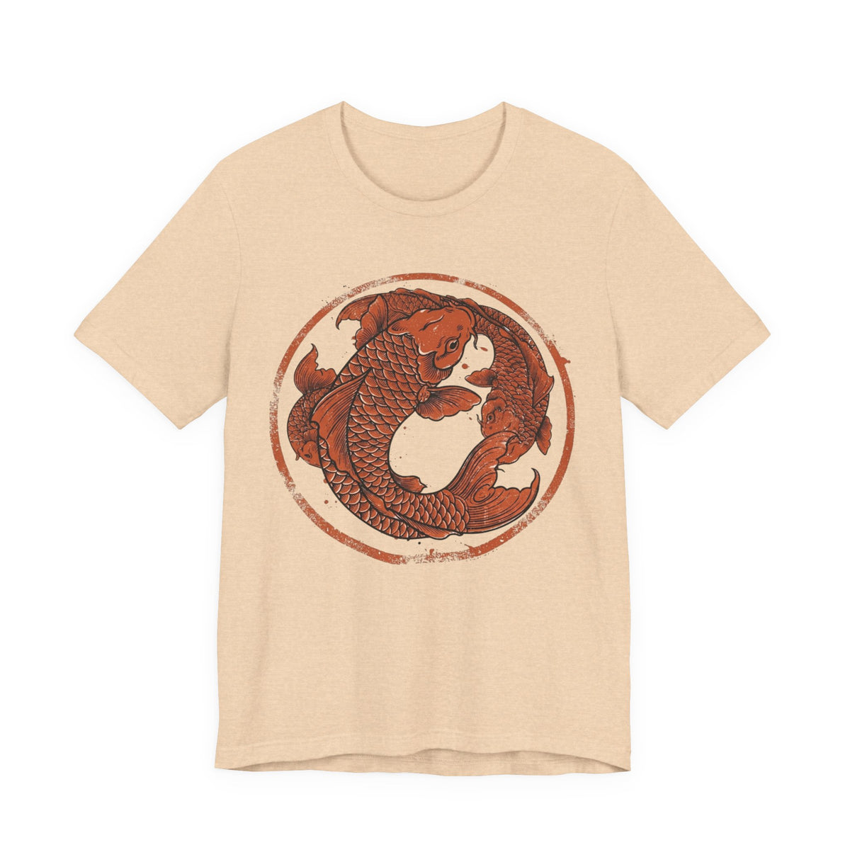 Koi Fish Circle illustration Tee | Asian carp yin yang shirt