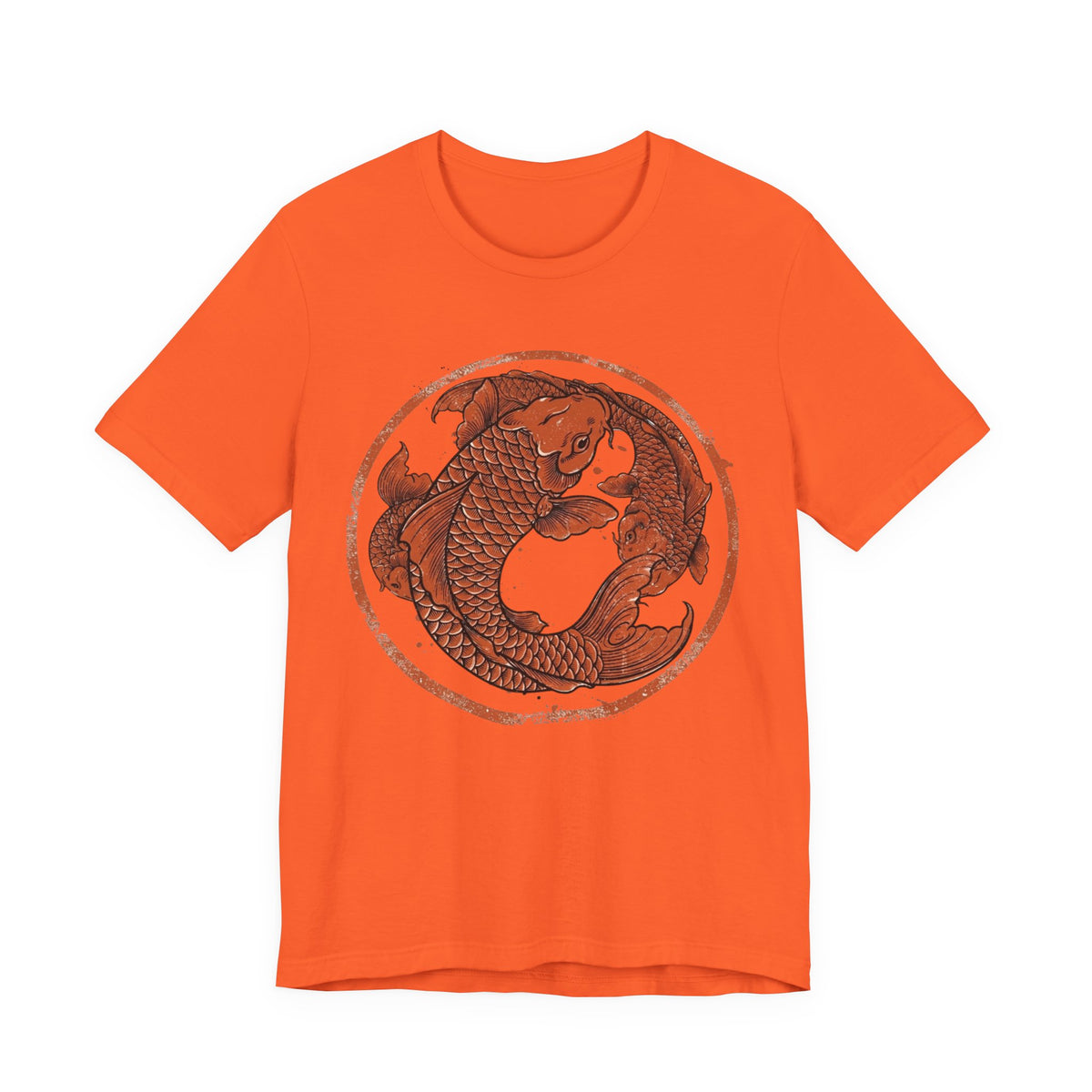 Koi Fish Circle illustration Tee | Asian carp yin yang shirt