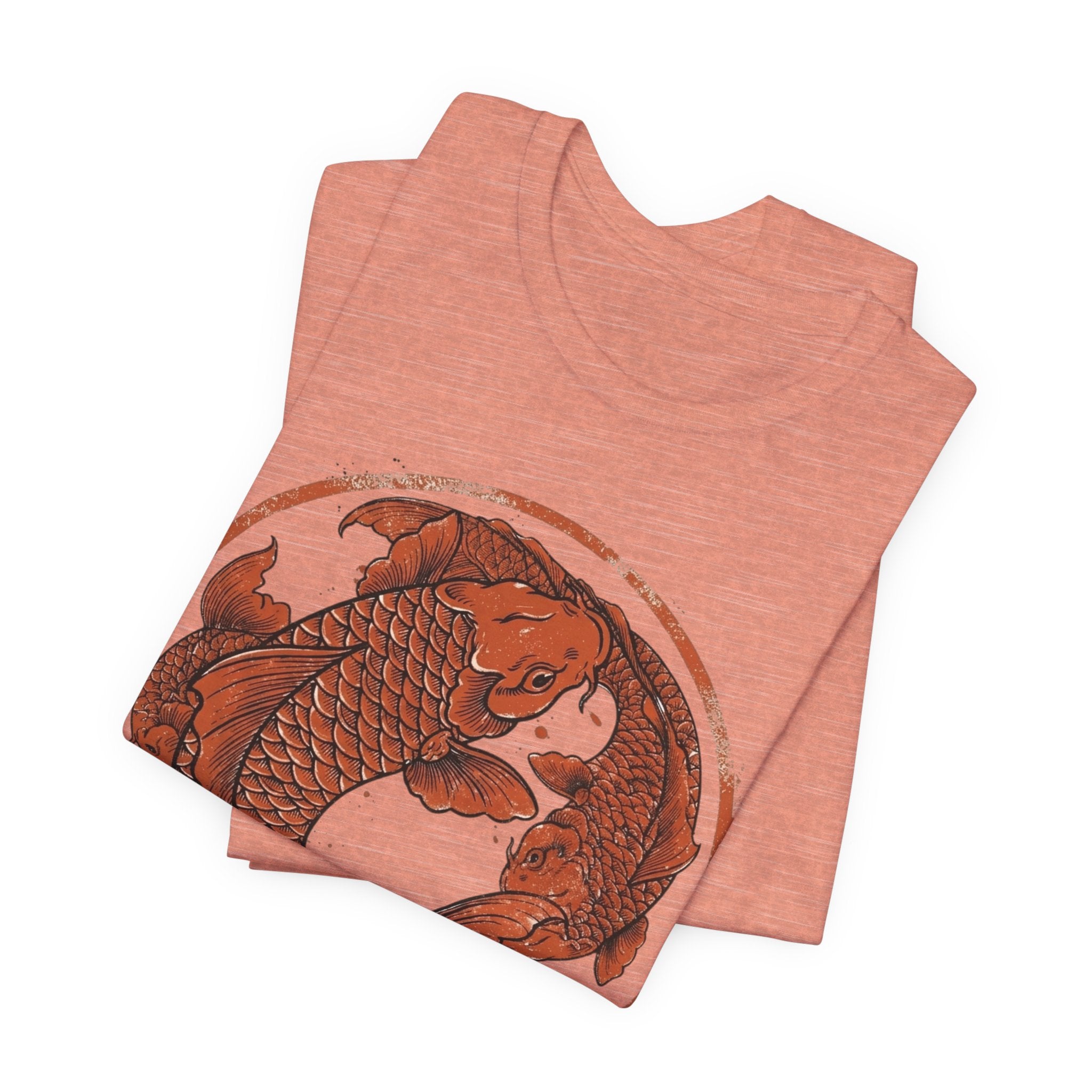 Koi Fish Circle illustration Tee | Asian carp yin yang shirt