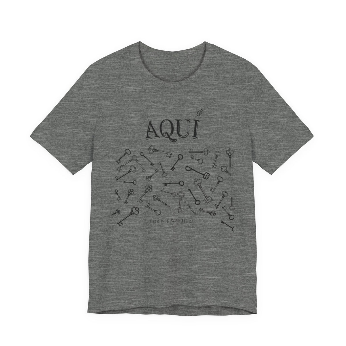 Aqui keys graphic Tee | Aquí scattered vintage key illustration