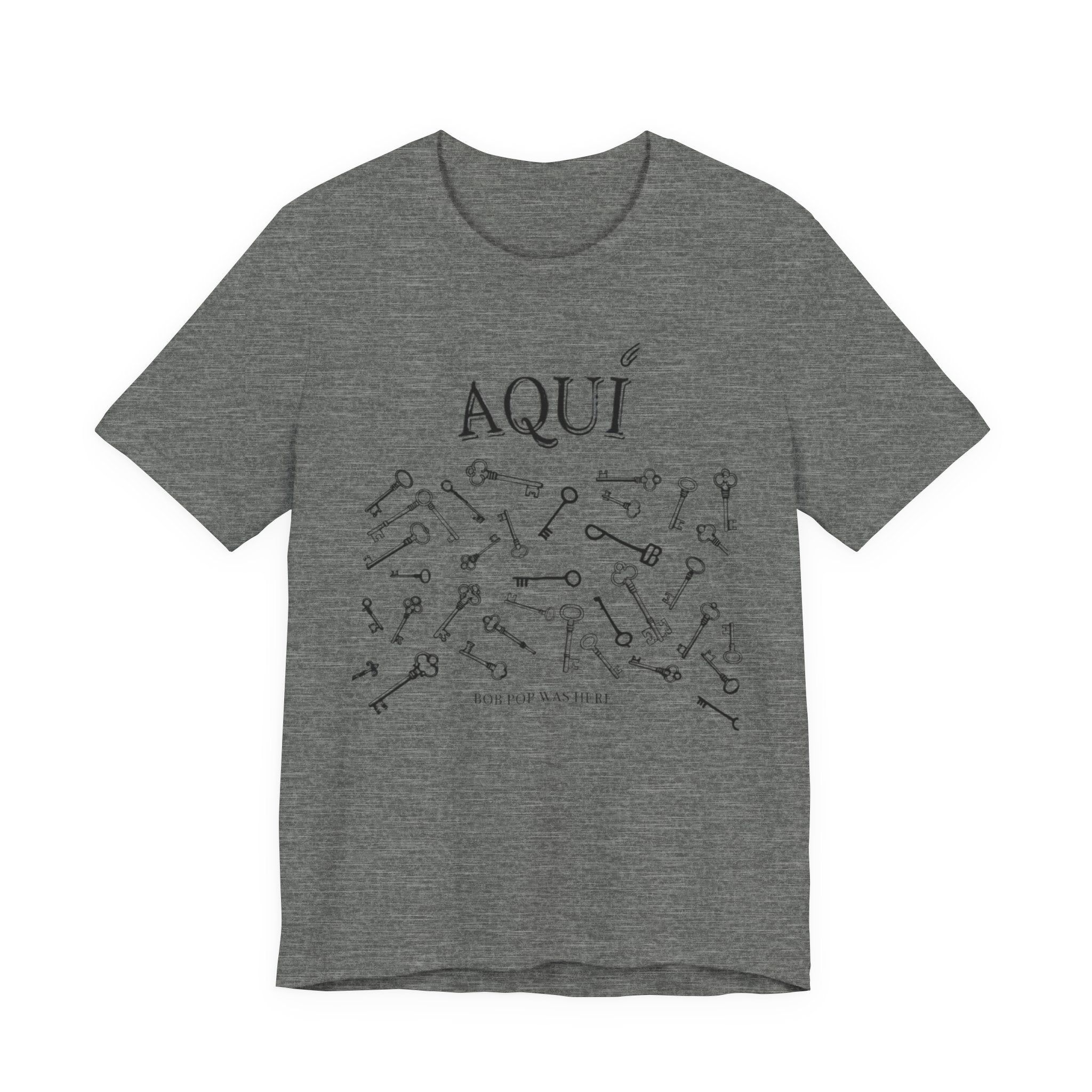 Aqui keys graphic Tee | Aquí scattered vintage key illustration