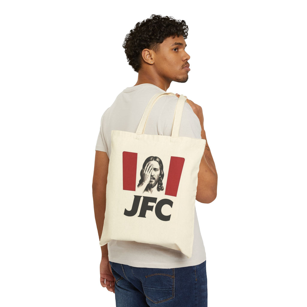 JFC Facepalm Cotton Canvas Tote Bag