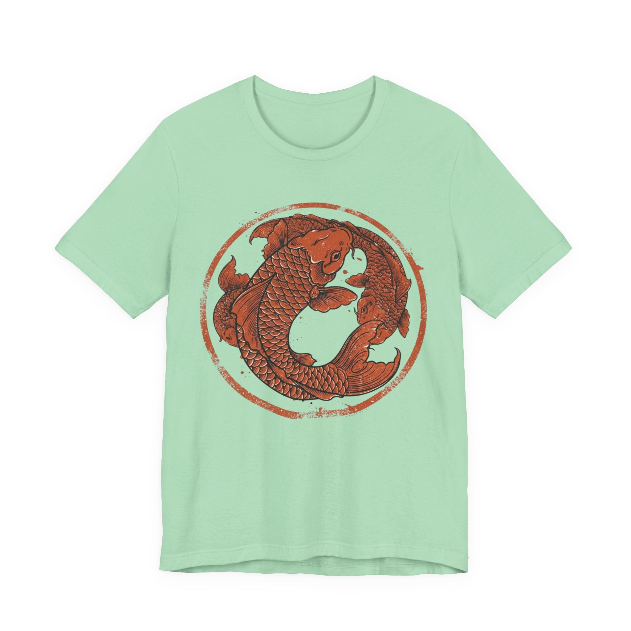 Koi Fish Circle illustration Tee | Asian carp yin yang shirt