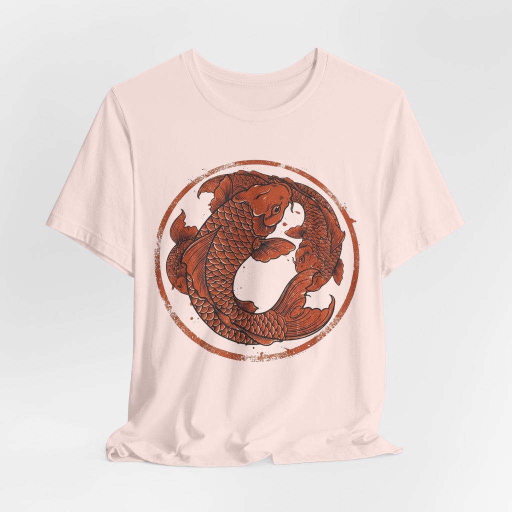 Koi Fish Circle illustration Tee | Asian carp yin yang shirt