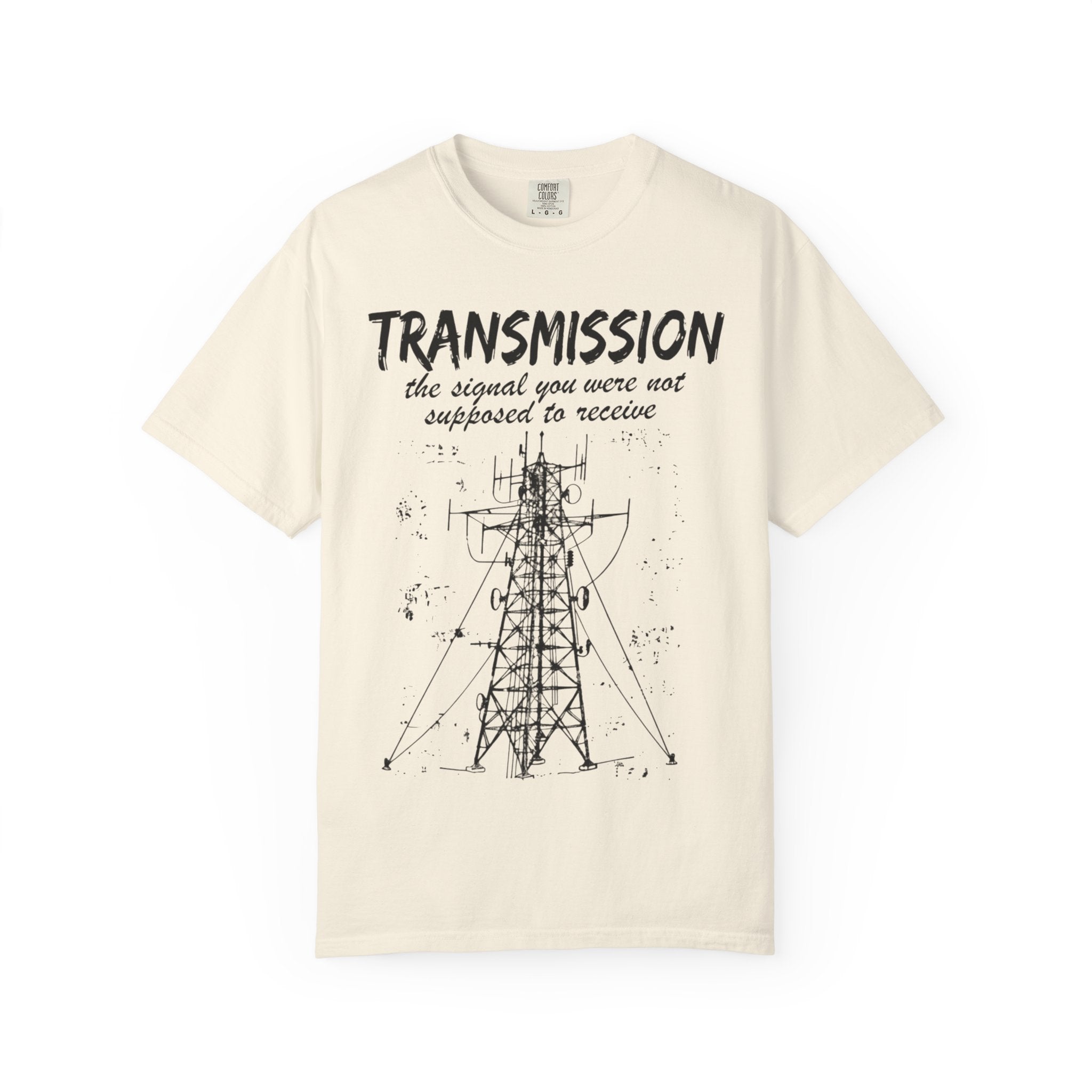 Transmission radio tower tee | Signal sketch graphic T-Shirt
