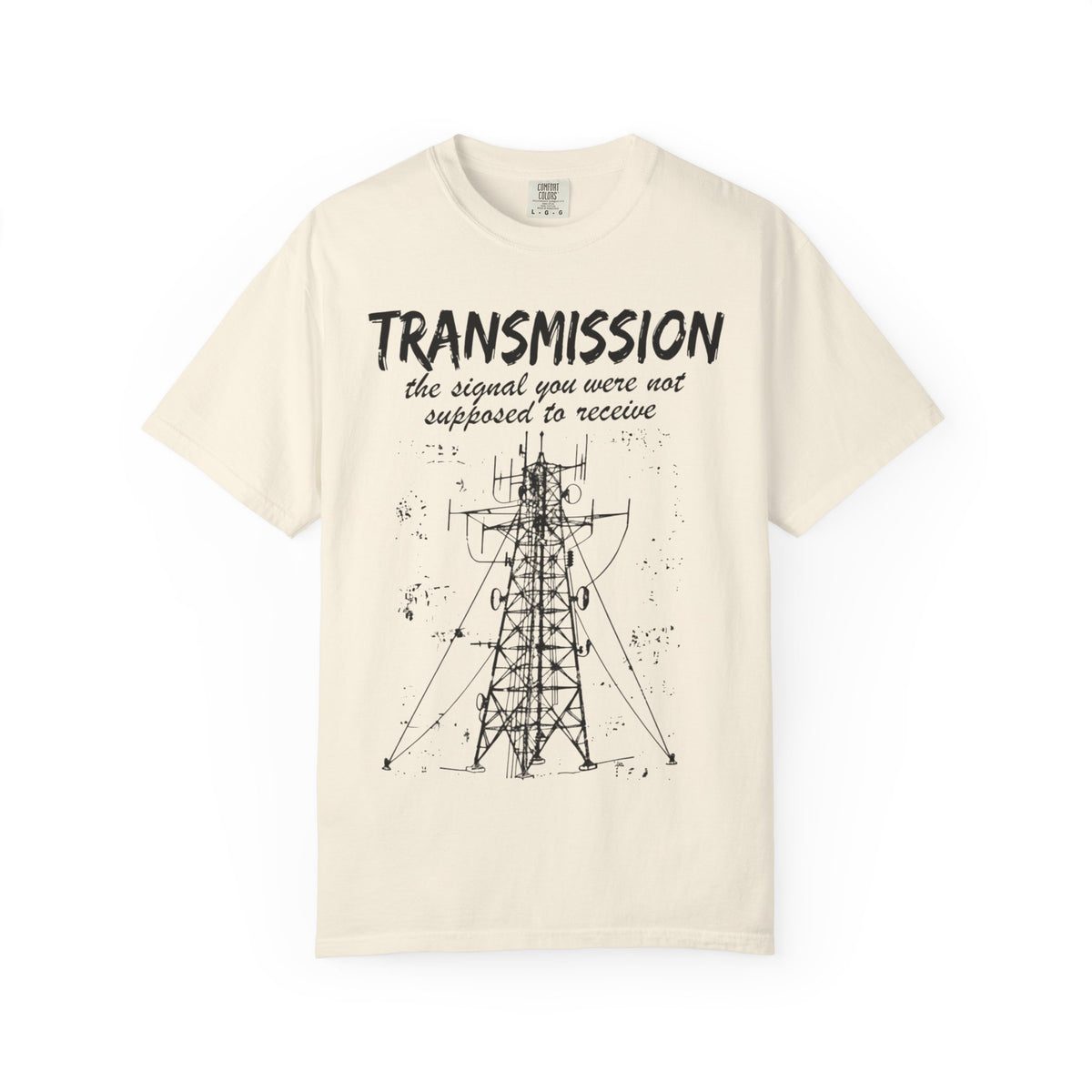 Transmission radio tower tee | Signal sketch graphic T-Shirt