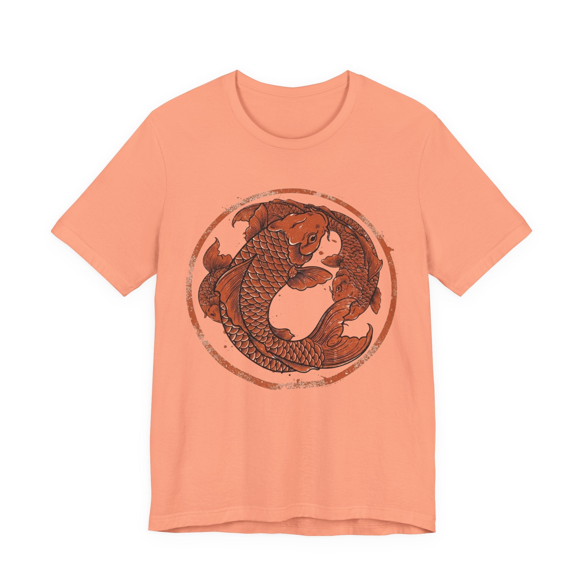 Koi Fish Circle illustration Tee | Asian carp yin yang shirt