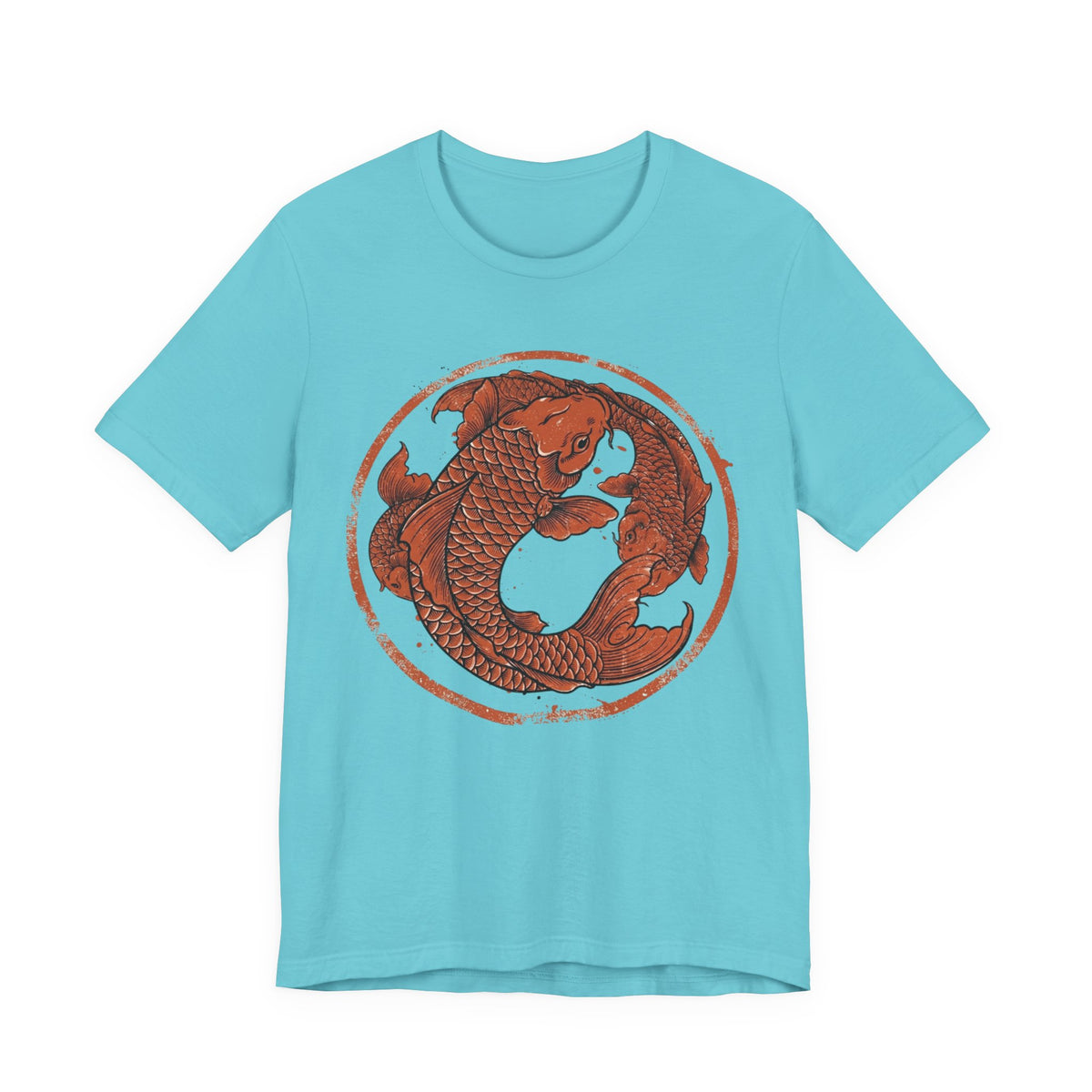 Koi Fish Circle illustration Tee | Asian carp yin yang shirt