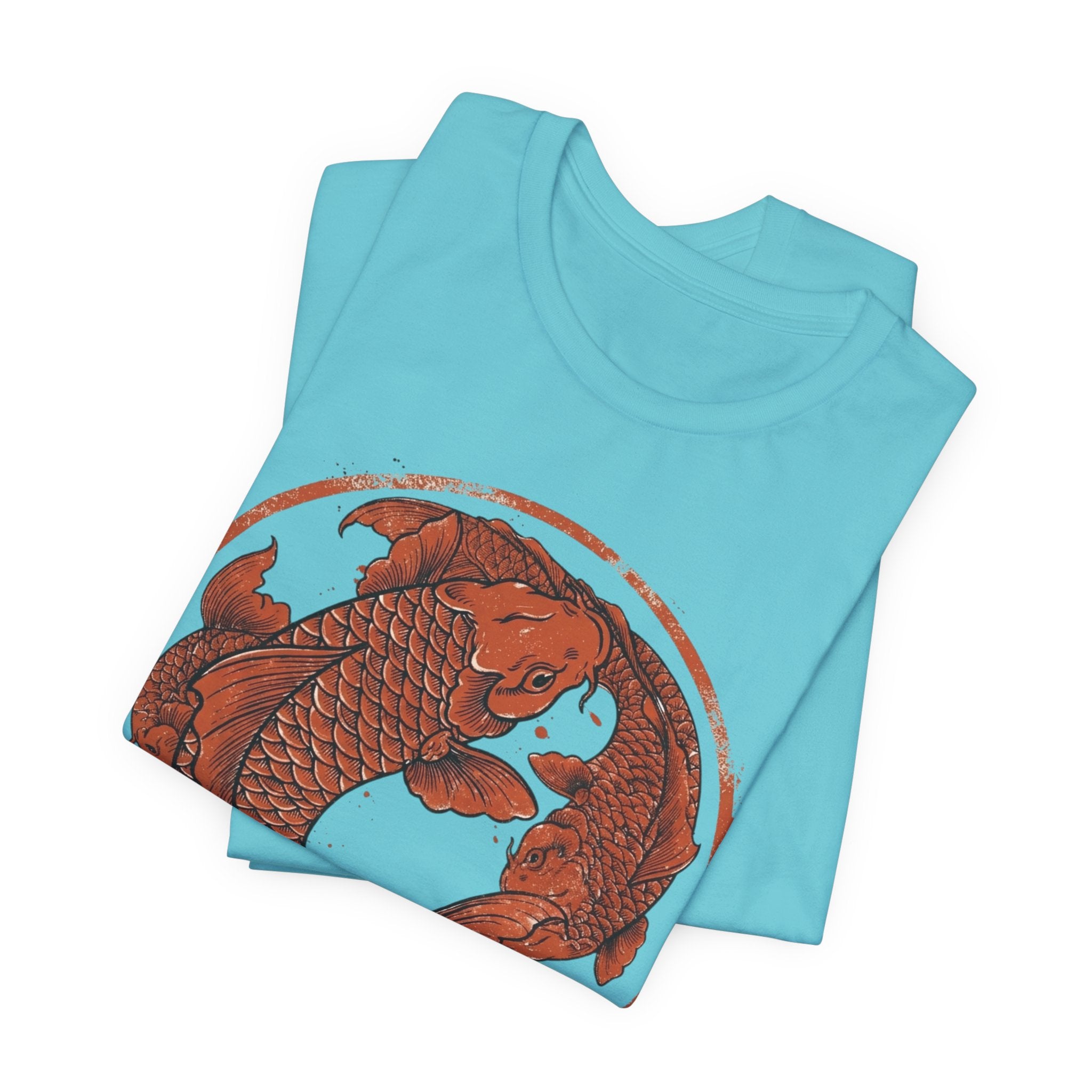 Koi Fish Circle illustration Tee | Asian carp yin yang shirt
