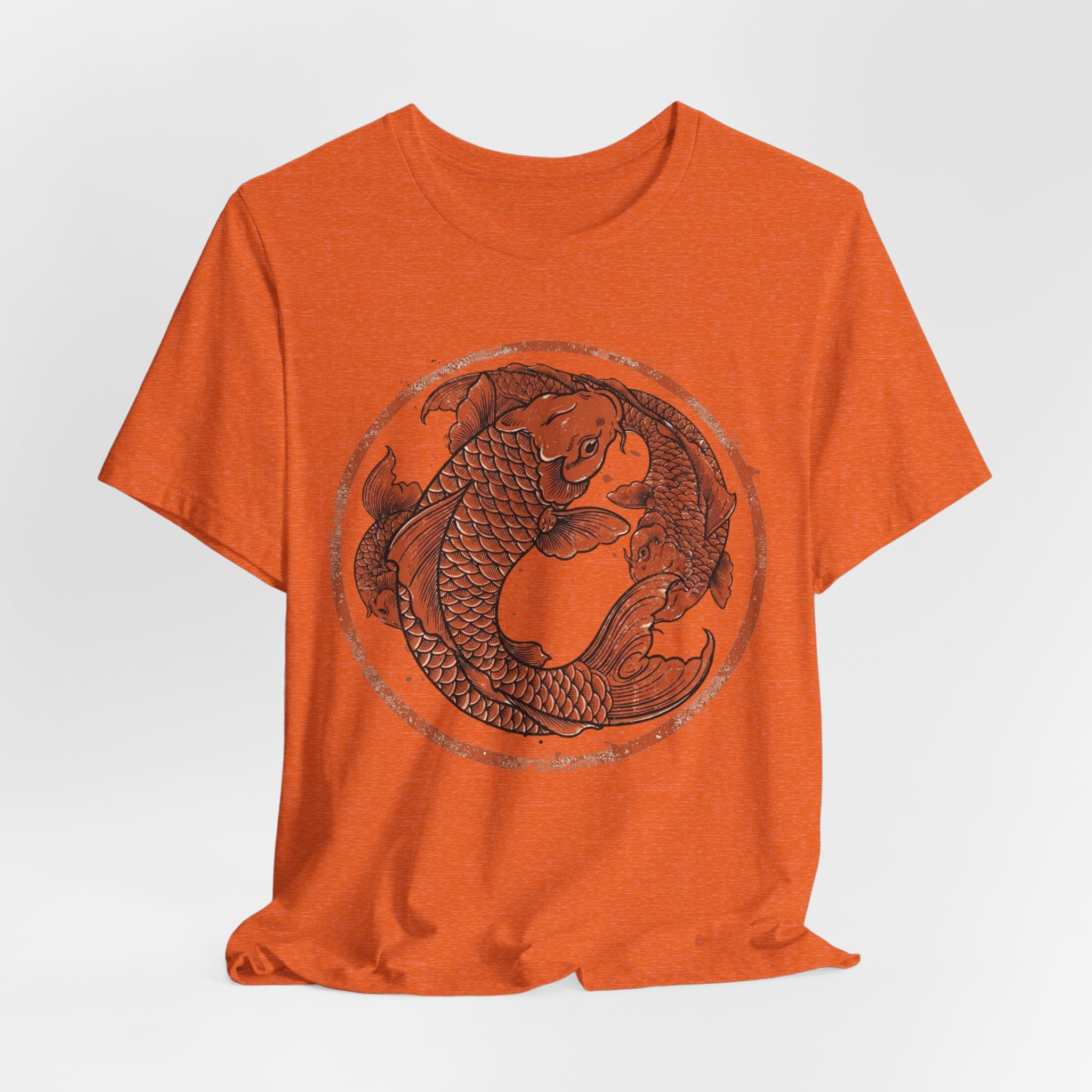Koi Fish Circle illustration Tee | Asian carp yin yang shirt