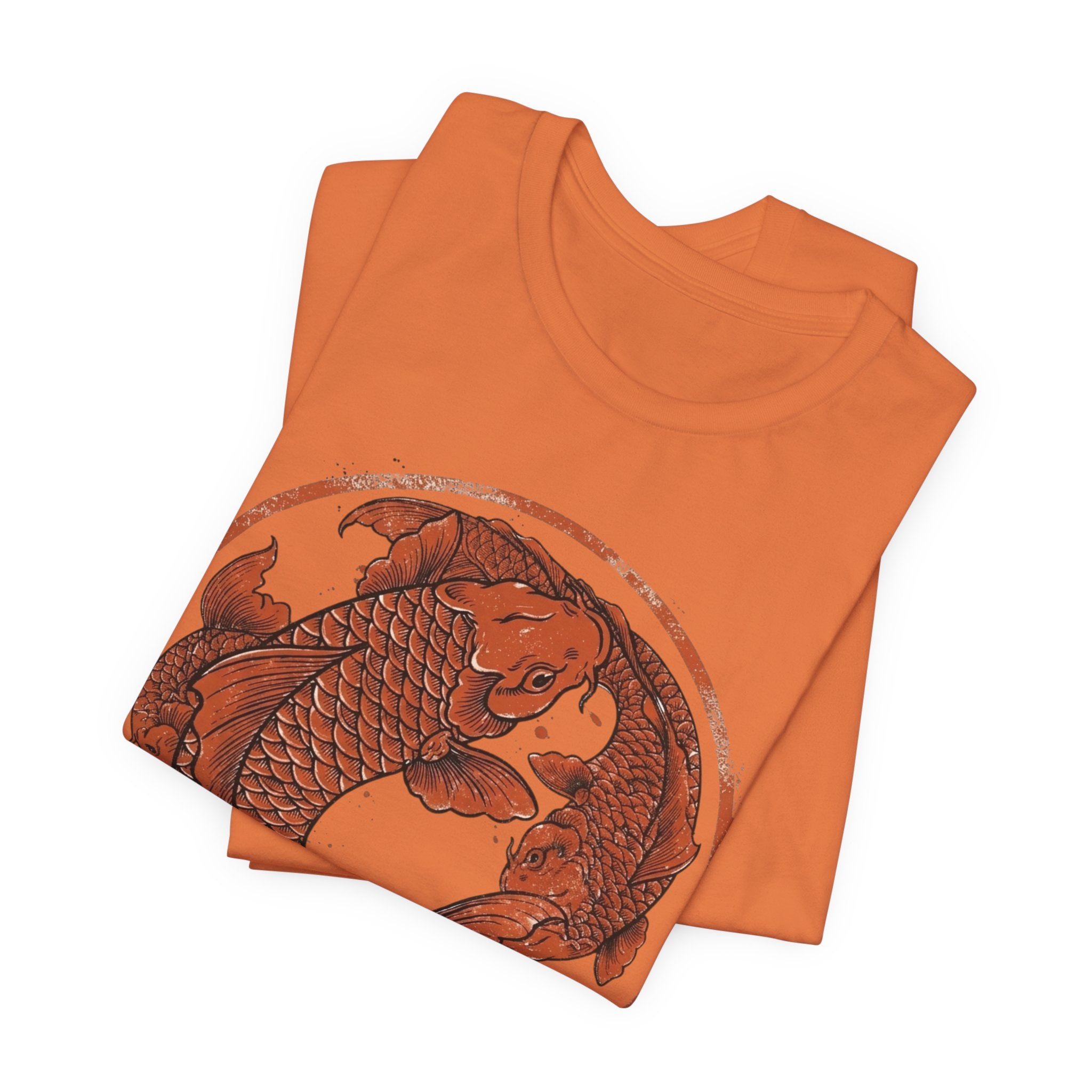 Koi Fish Circle illustration Tee | Asian carp yin yang shirt