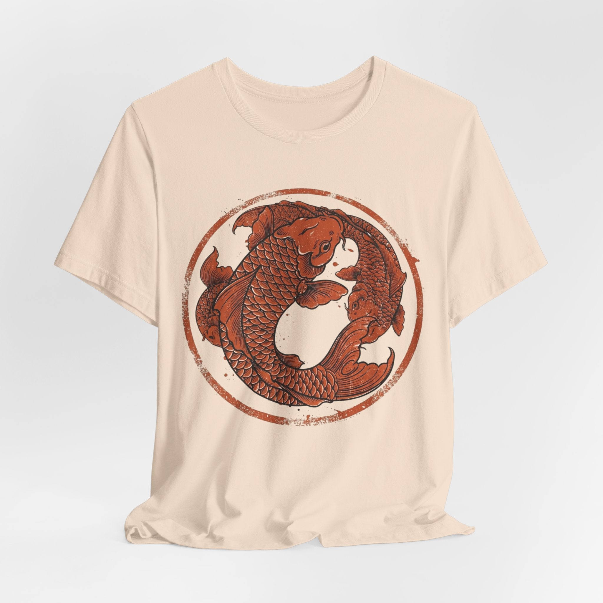 Koi Fish Circle illustration Tee | Asian carp yin yang shirt