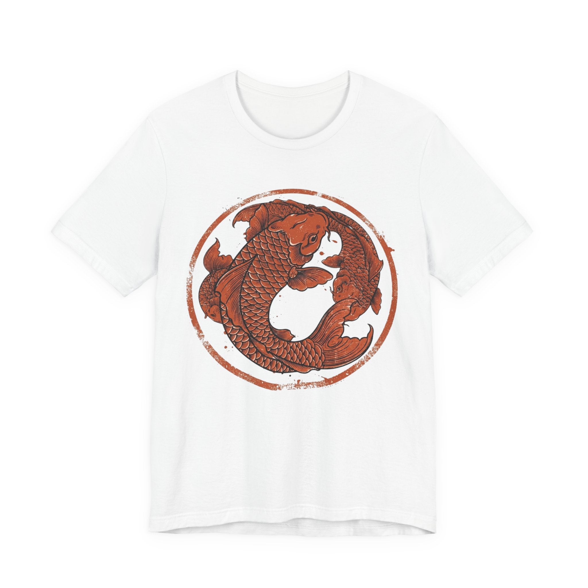 Koi Fish Circle illustration Tee | Asian carp yin yang shirt