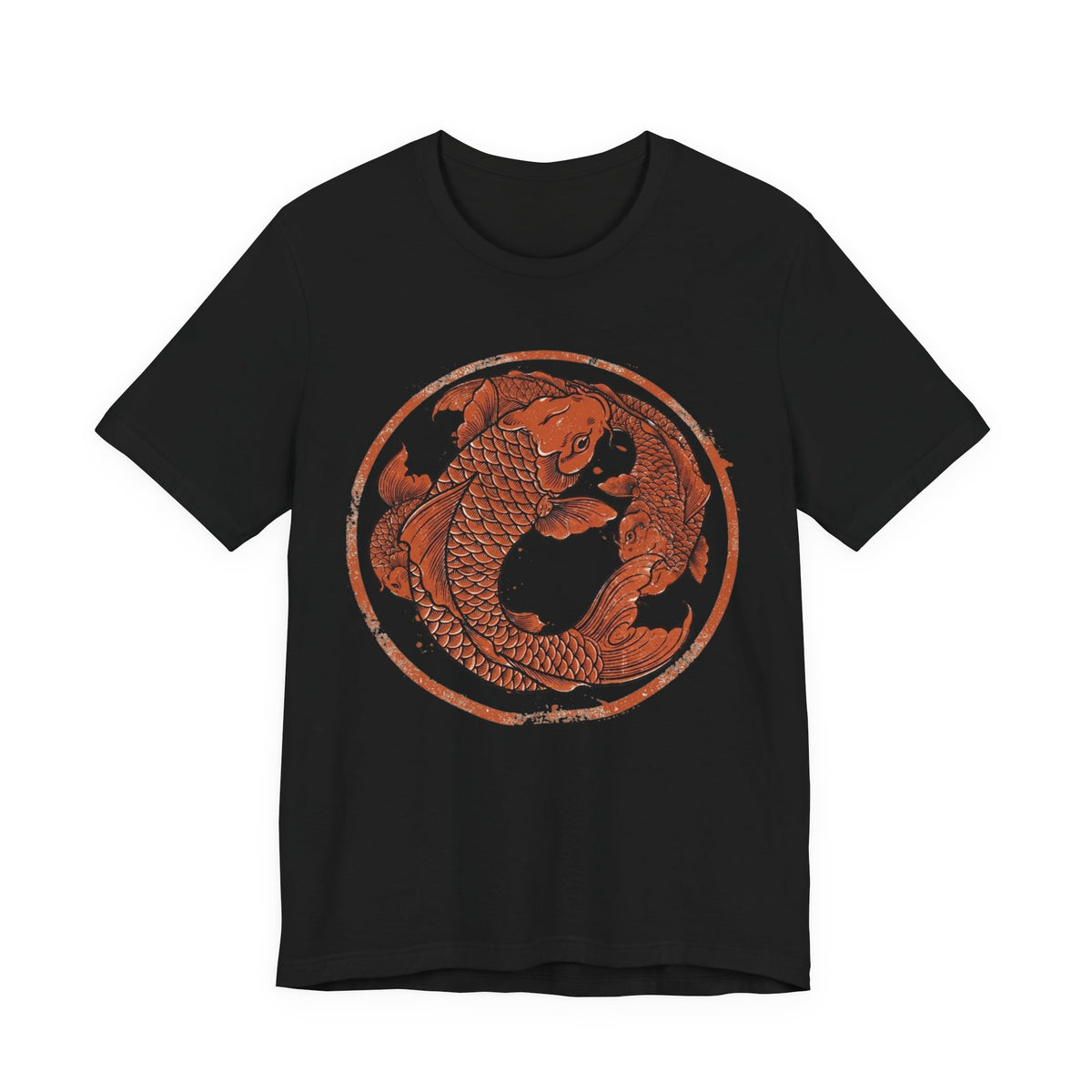 Koi Fish Circle illustration Tee | Asian carp yin yang shirt