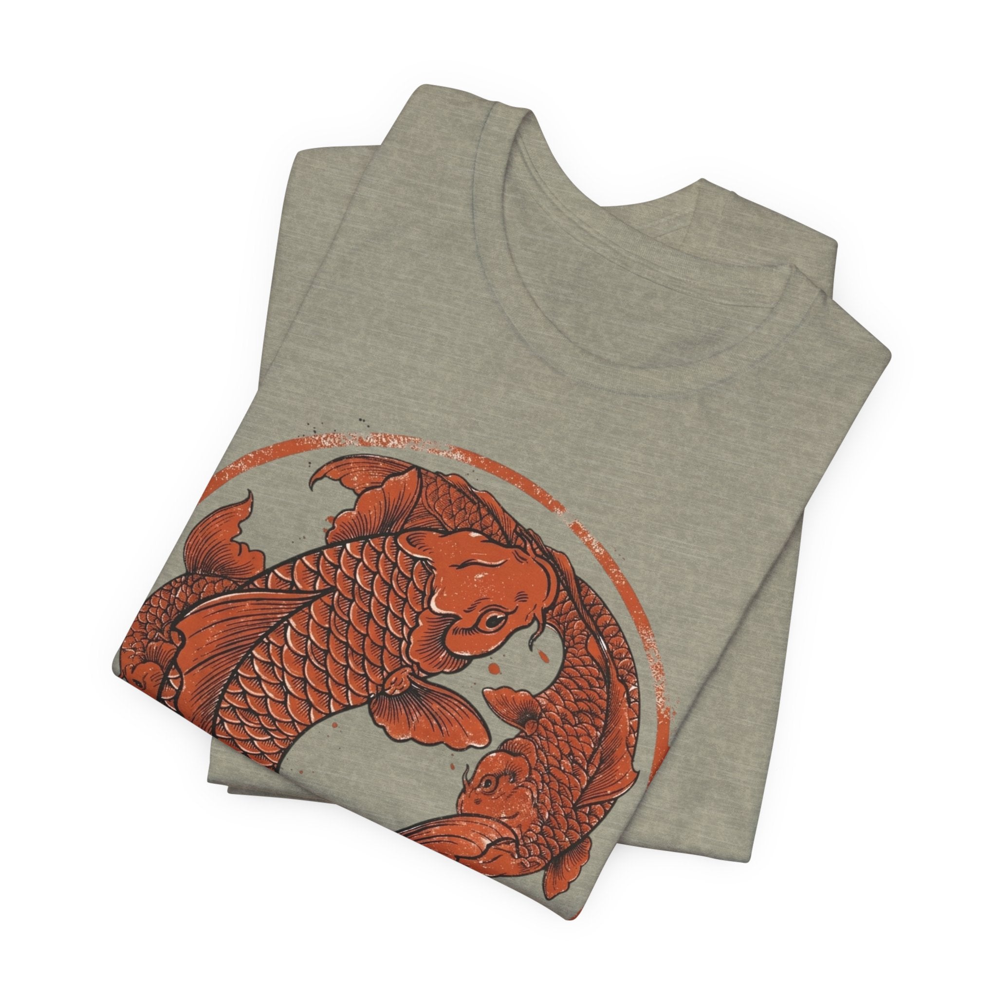 Koi Fish Circle illustration Tee | Asian carp yin yang shirt