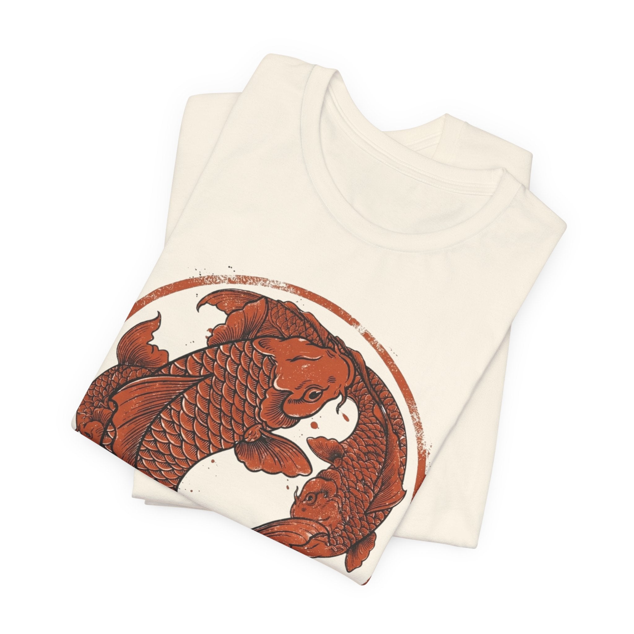 Koi Fish Circle illustration Tee | Asian carp yin yang shirt