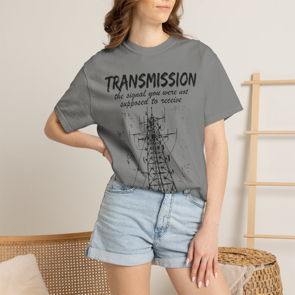 Transmission radio tower tee | Signal sketch graphic T-Shirt