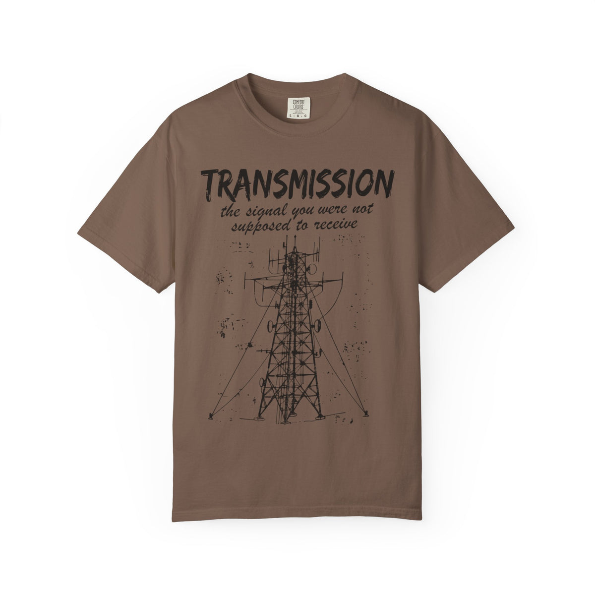 Transmission radio tower tee | Signal sketch graphic T-Shirt