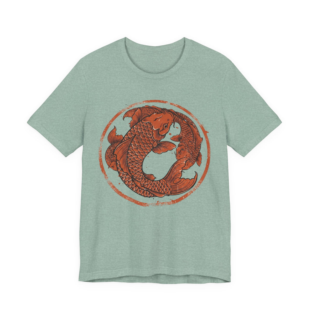 Koi Fish Circle illustration Tee | Asian carp yin yang shirt