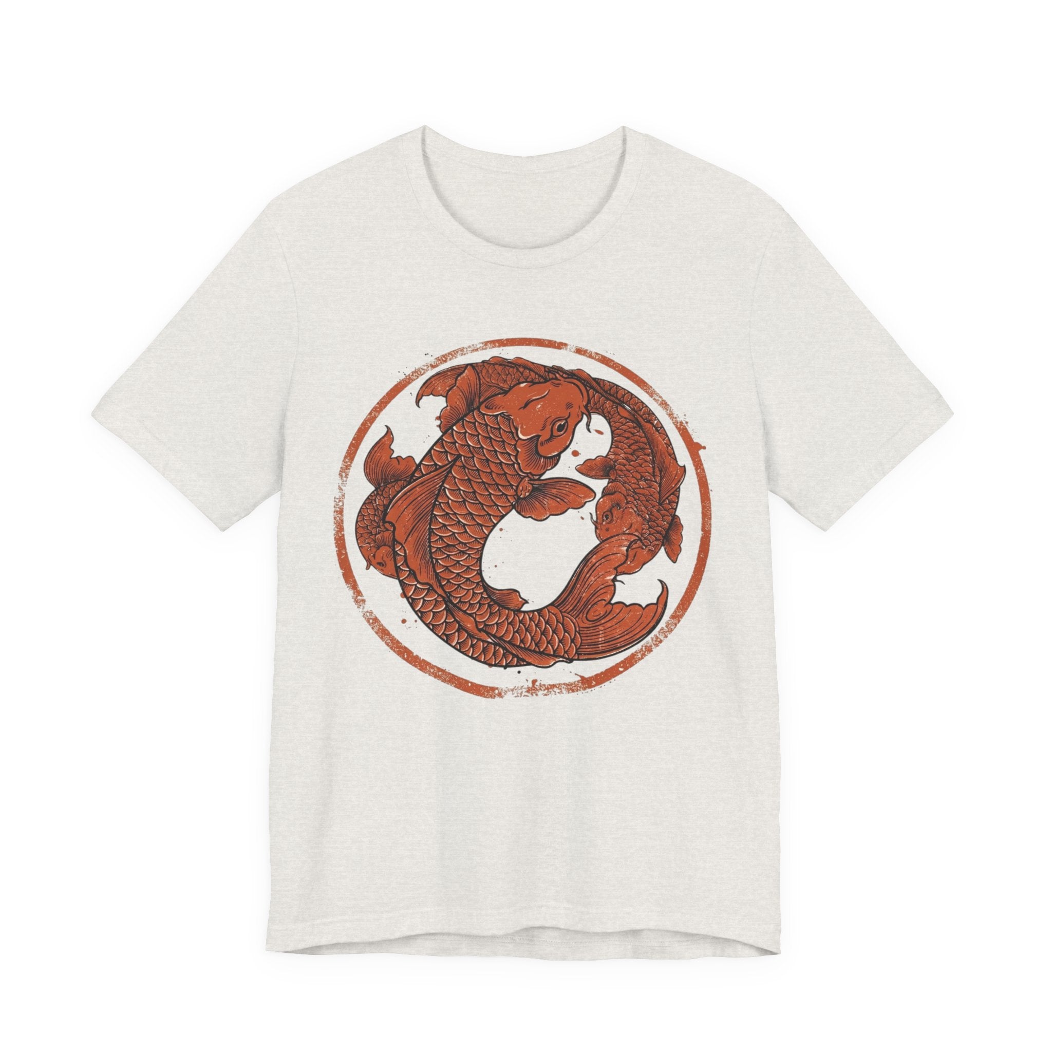 Koi Fish Circle illustration Tee | Asian carp yin yang shirt