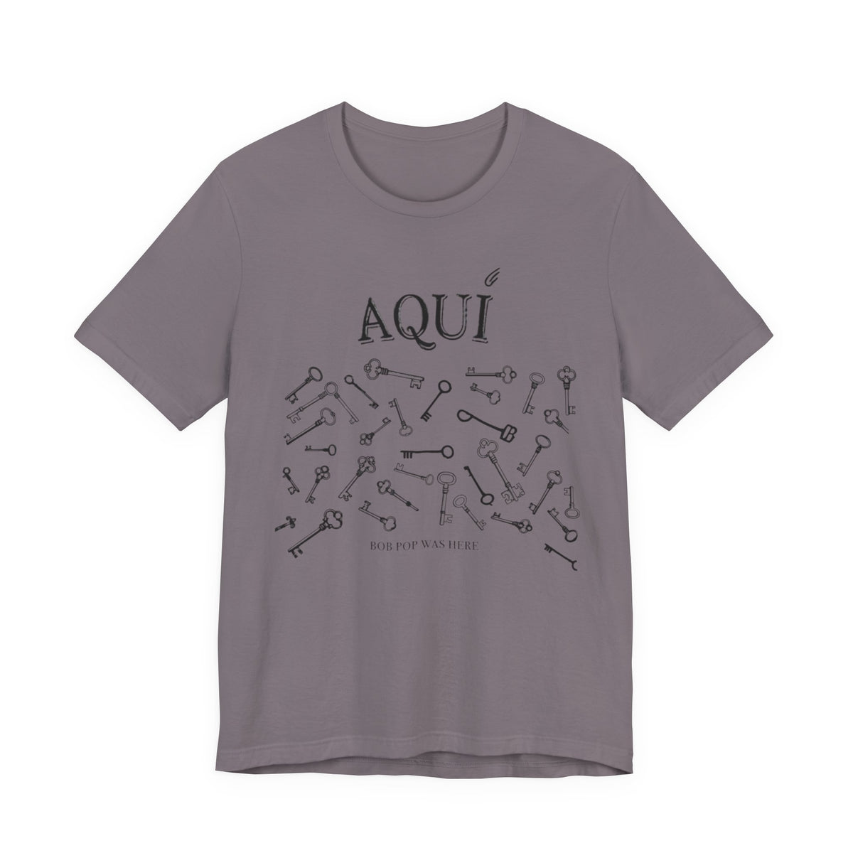 Aqui keys graphic Tee | Aquí scattered vintage key illustration