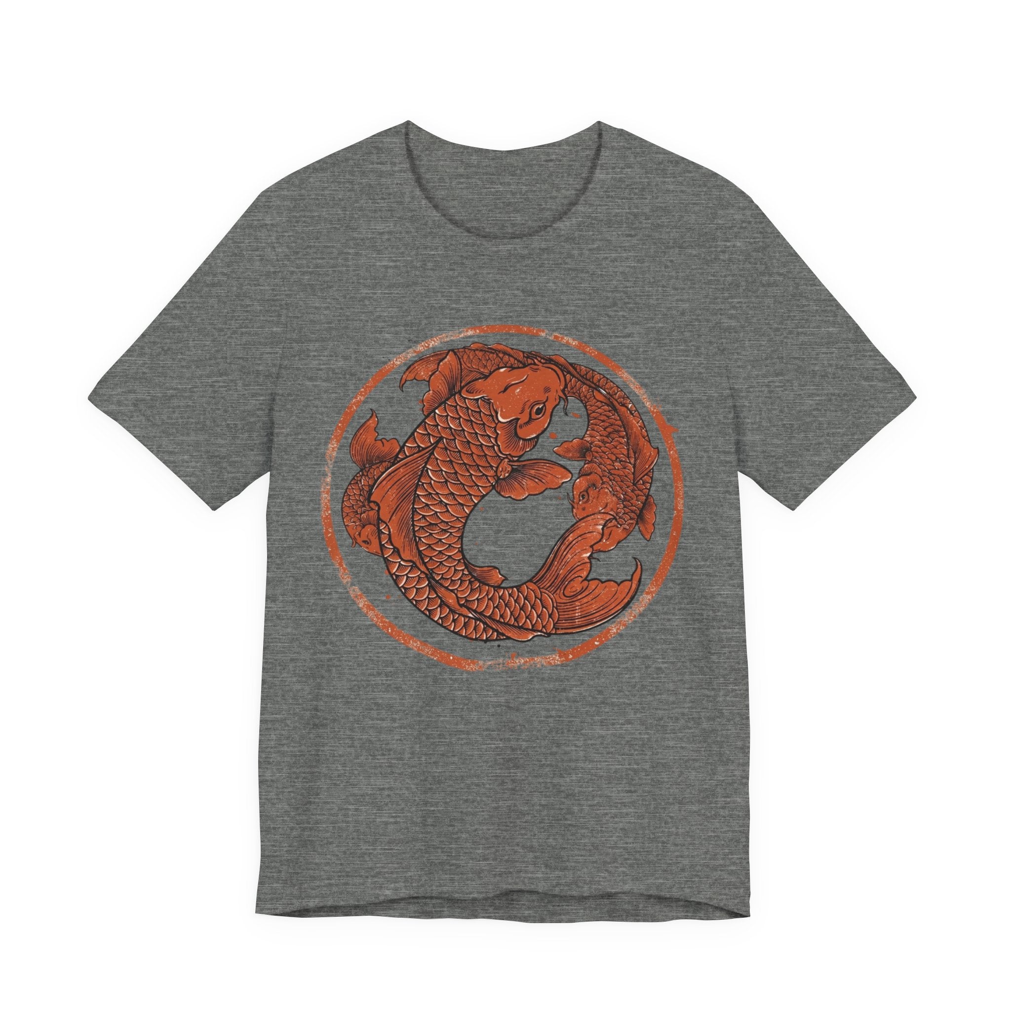 Koi Fish Circle illustration Tee | Asian carp yin yang shirt