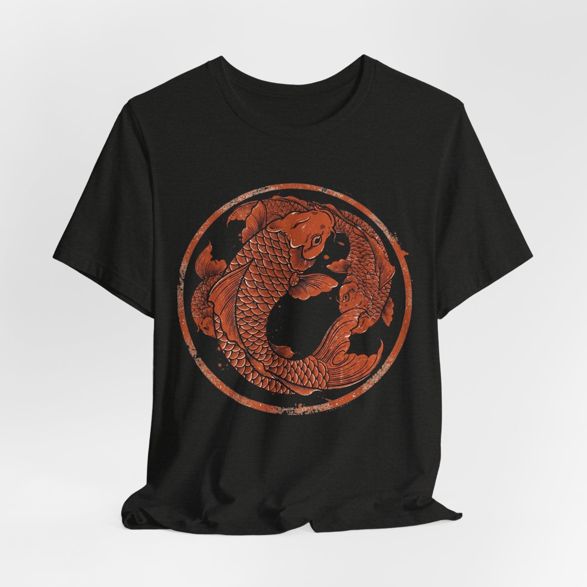 Koi Fish Circle illustration Tee | Asian carp yin yang shirt