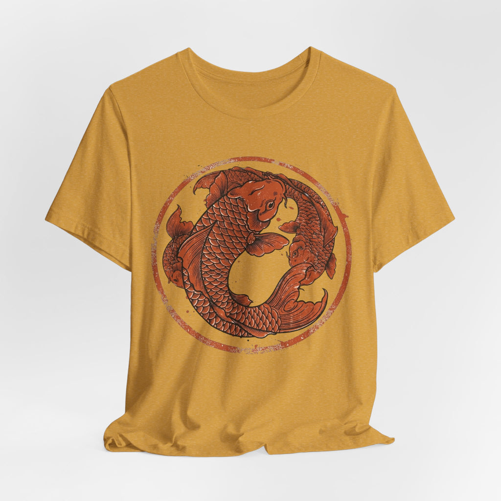 Koi Fish Circle illustration Tee | Asian carp yin yang shirt