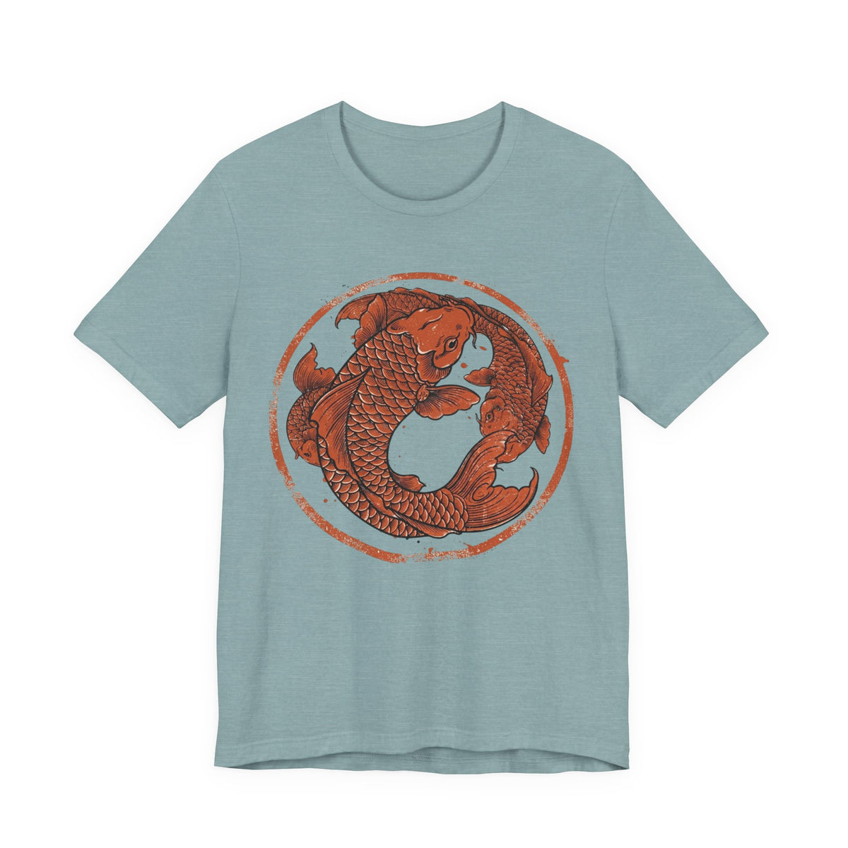 Koi Fish Circle illustration Tee | Asian carp yin yang shirt