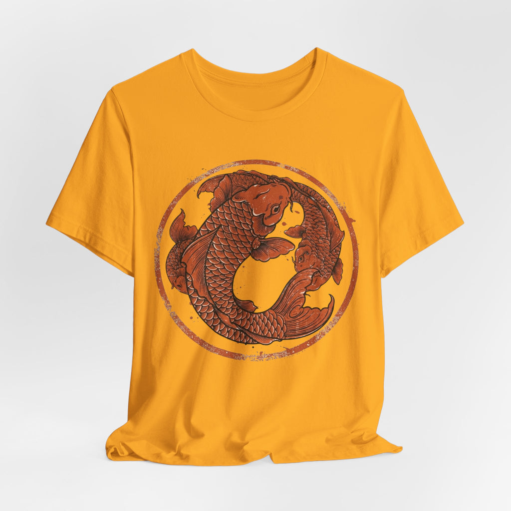 Koi Fish Circle illustration Tee | Asian carp yin yang shirt