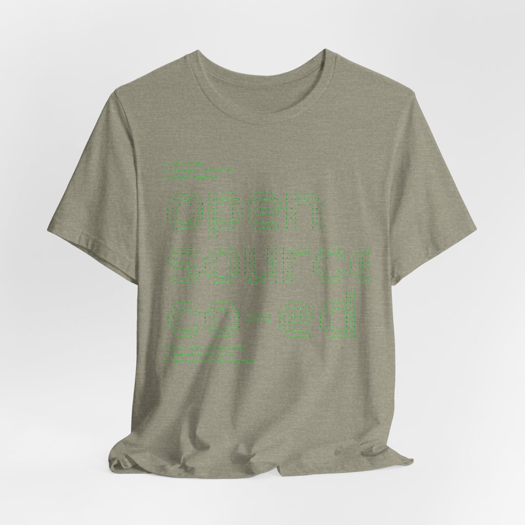 Open Source Co-ed T-Shirt | Programming ASCII Art Tee
