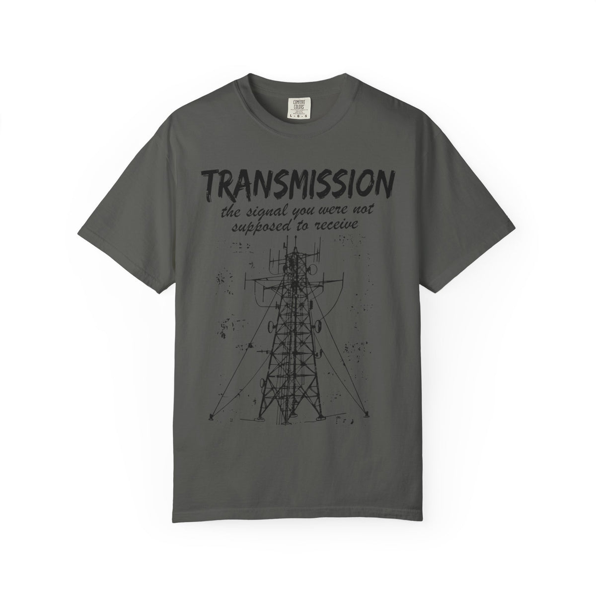 Transmission radio tower tee | Signal sketch graphic T-Shirt
