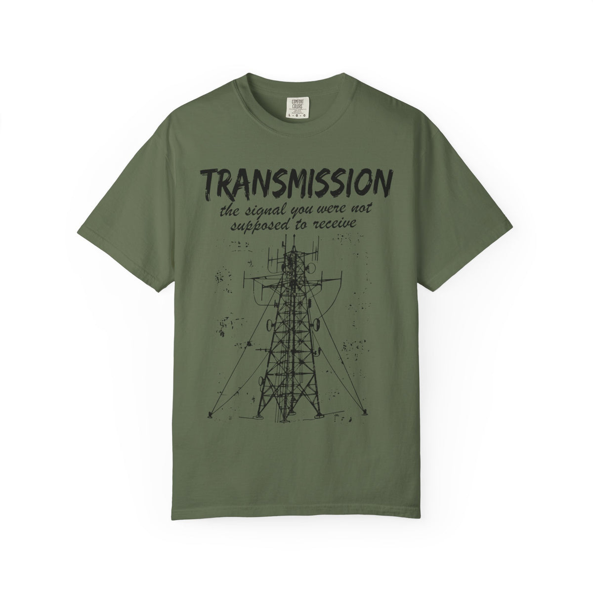 Transmission radio tower tee | Signal sketch graphic T-Shirt