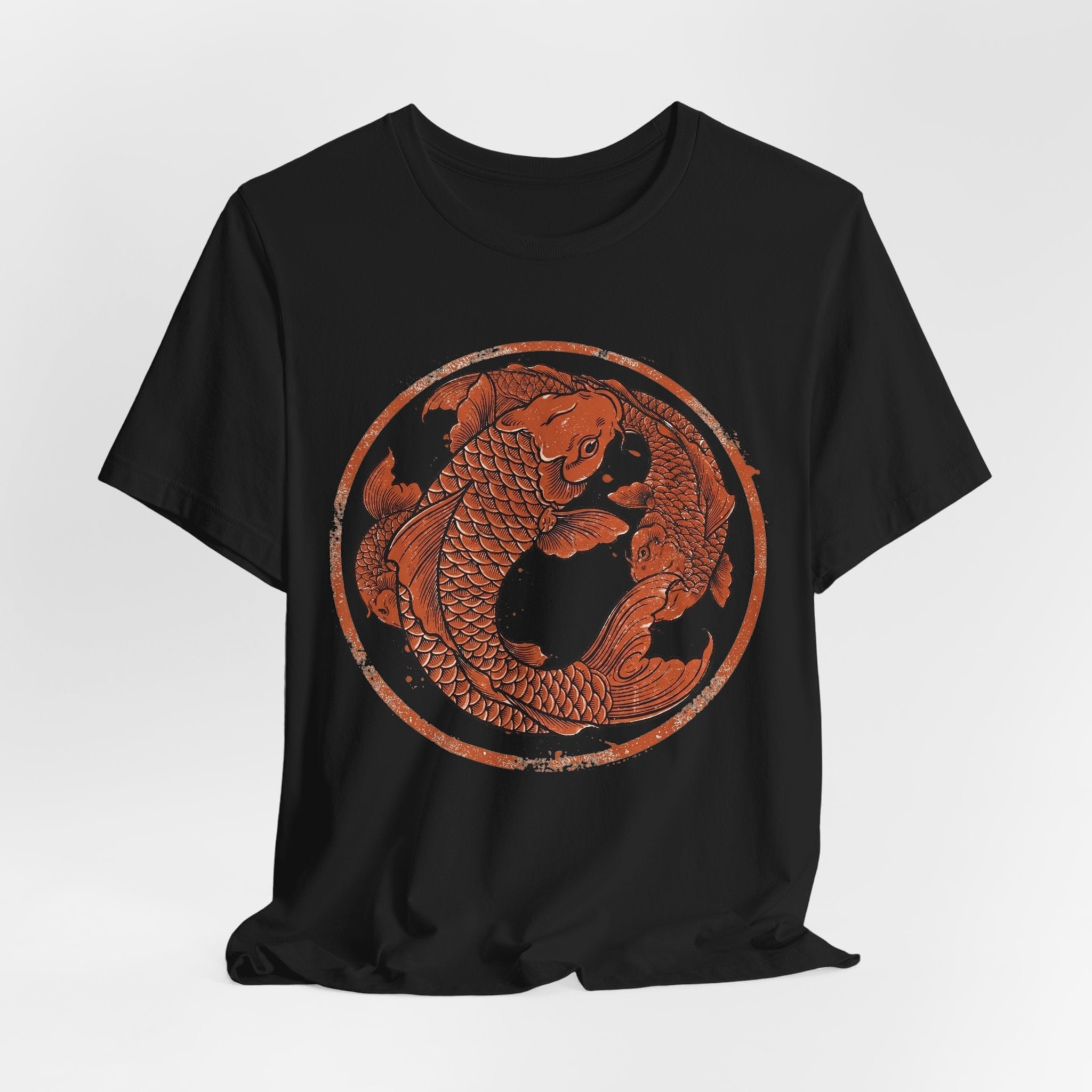 Koi Fish Circle illustration Tee | Asian carp yin yang shirt