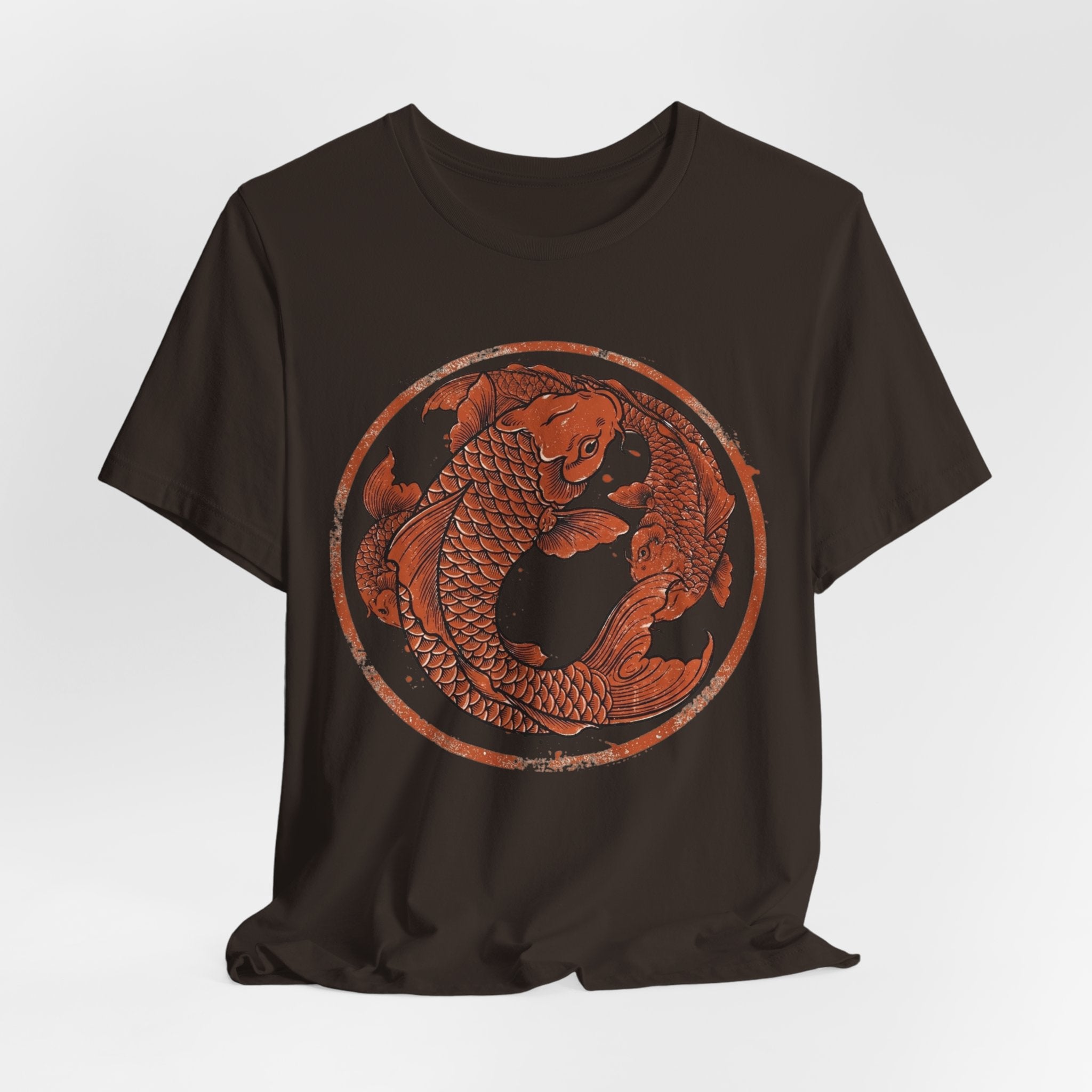 Koi Fish Circle illustration Tee | Asian carp yin yang shirt