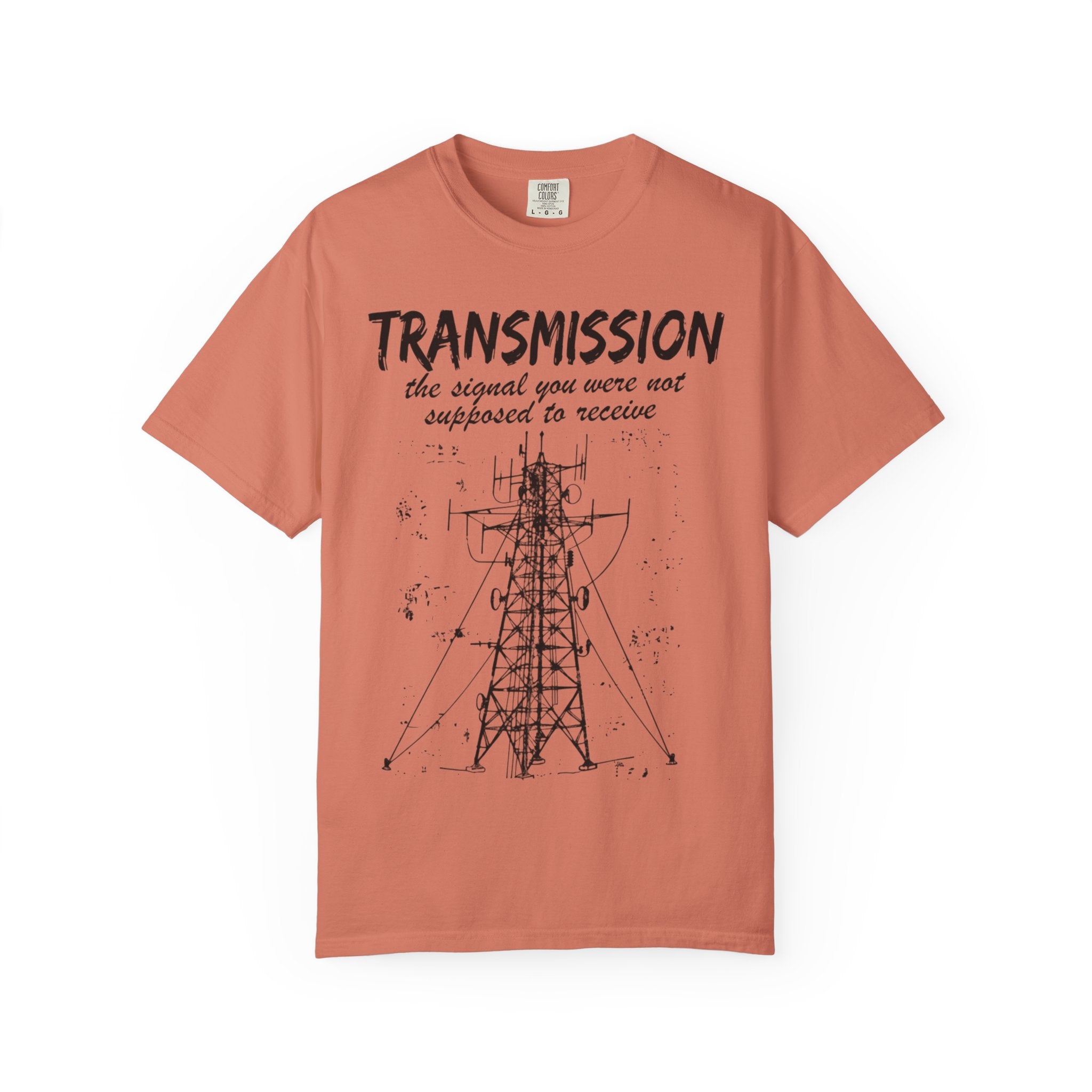 Transmission radio tower tee | Signal sketch graphic T-Shirt