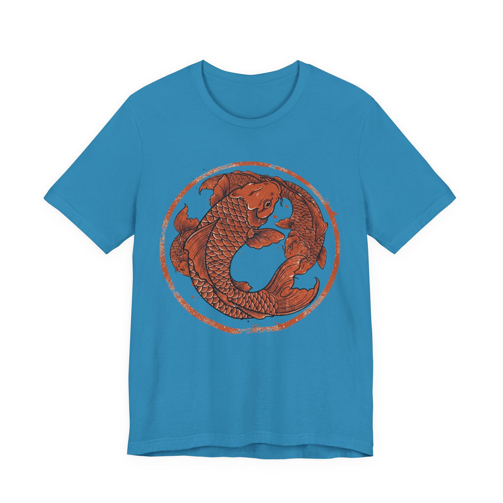 Koi Fish Circle illustration Tee | Asian carp yin yang shirt