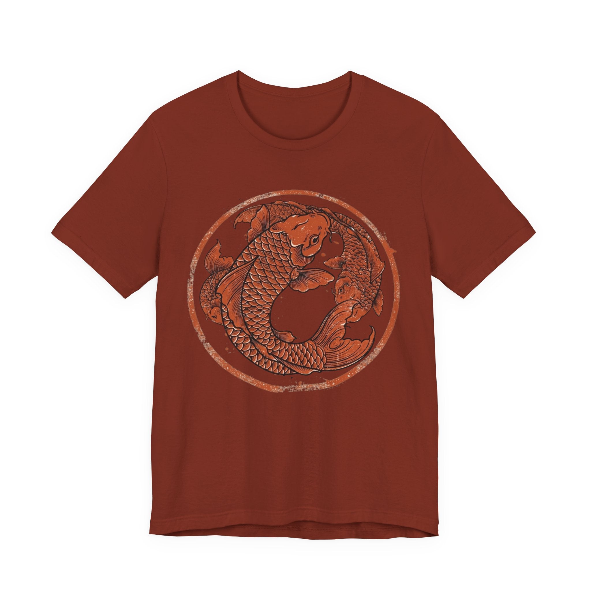 Koi Fish Circle illustration Tee | Asian carp yin yang shirt