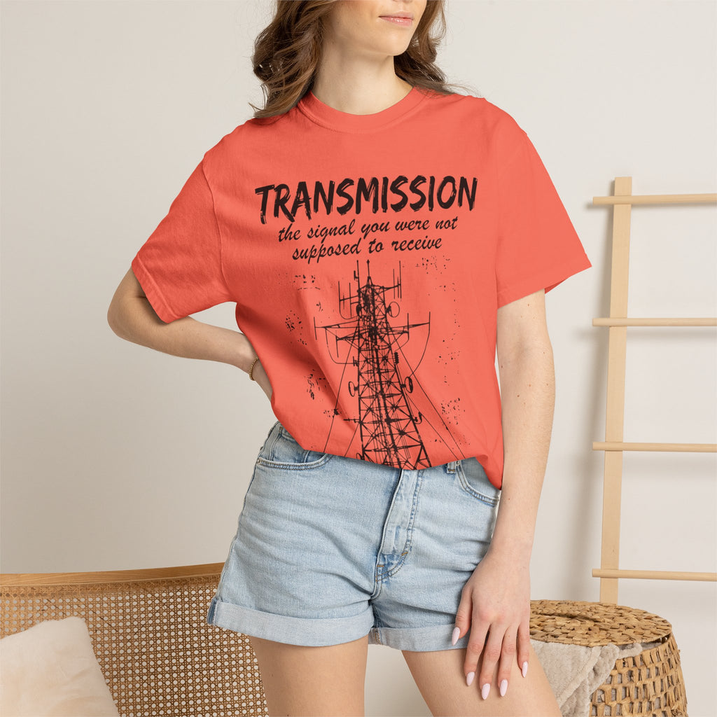 Transmission radio tower tee | Signal sketch graphic T-Shirt