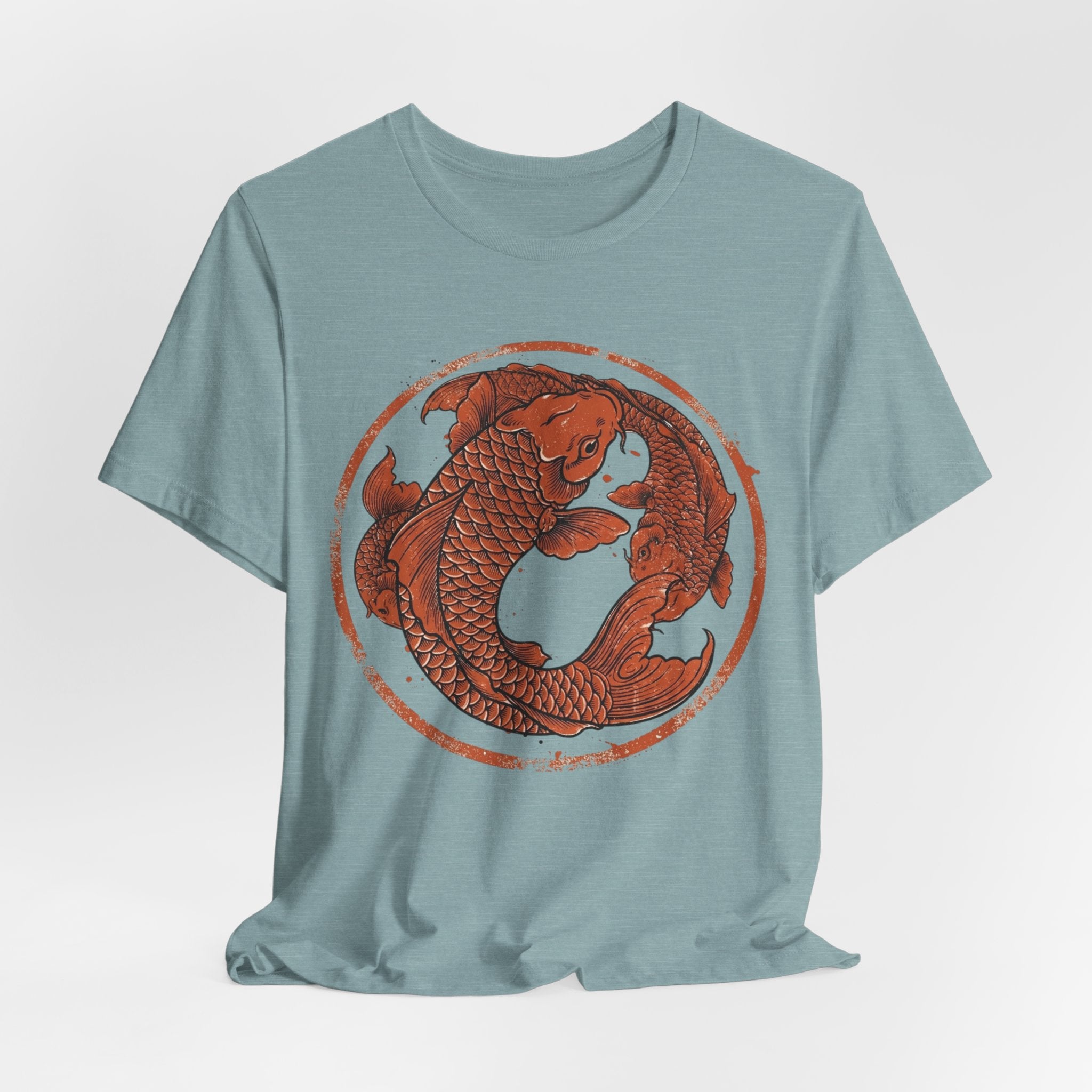 Koi Fish Circle illustration Tee | Asian carp yin yang shirt