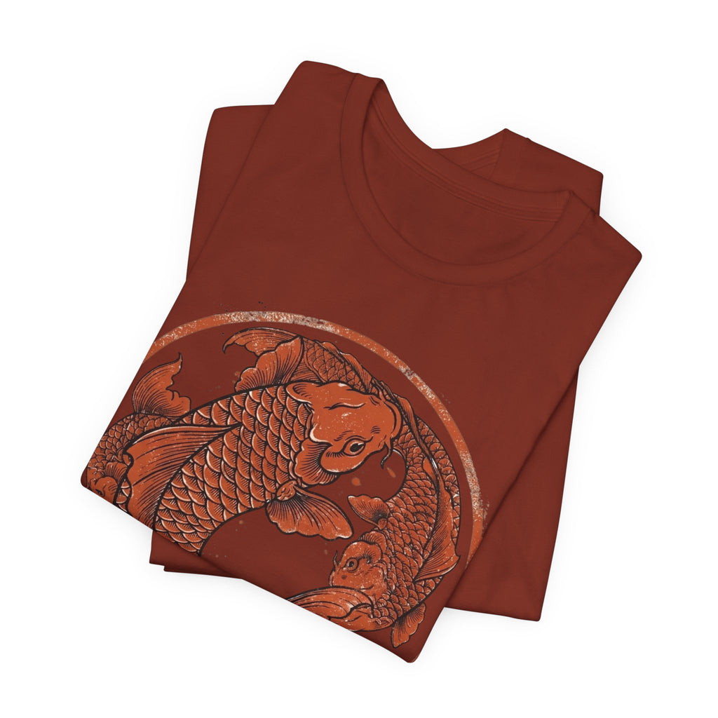 Koi Fish Circle illustration Tee | Asian carp yin yang shirt