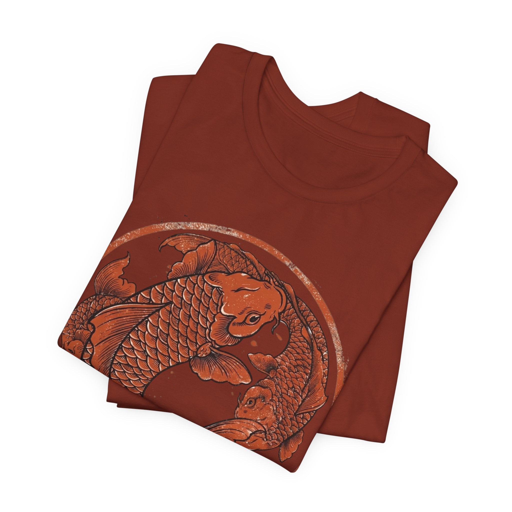 Koi Fish Circle illustration Tee | Asian carp yin yang shirt