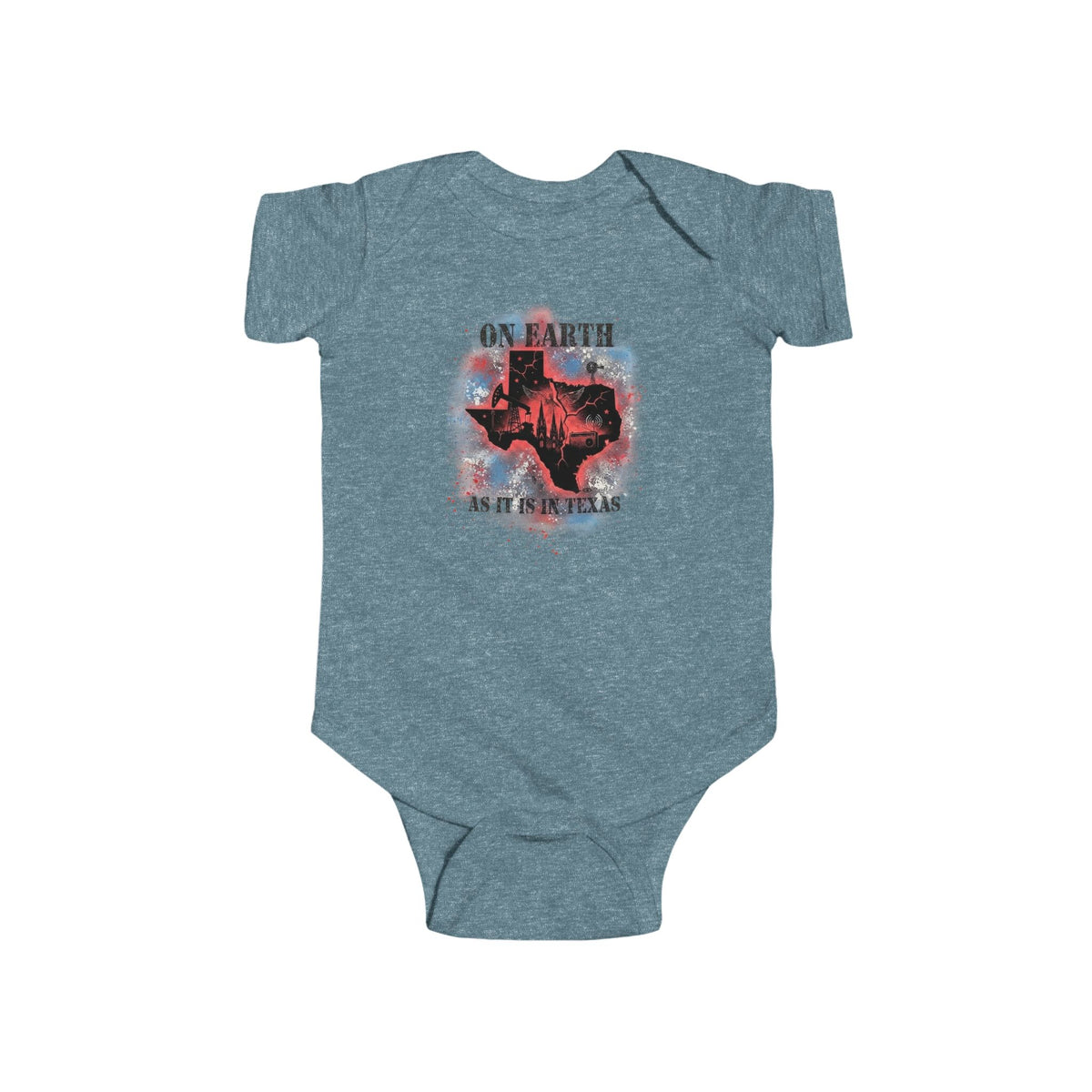 On Earth As It Is In Texas | Infant Bodysuit | Texas Onesie Art