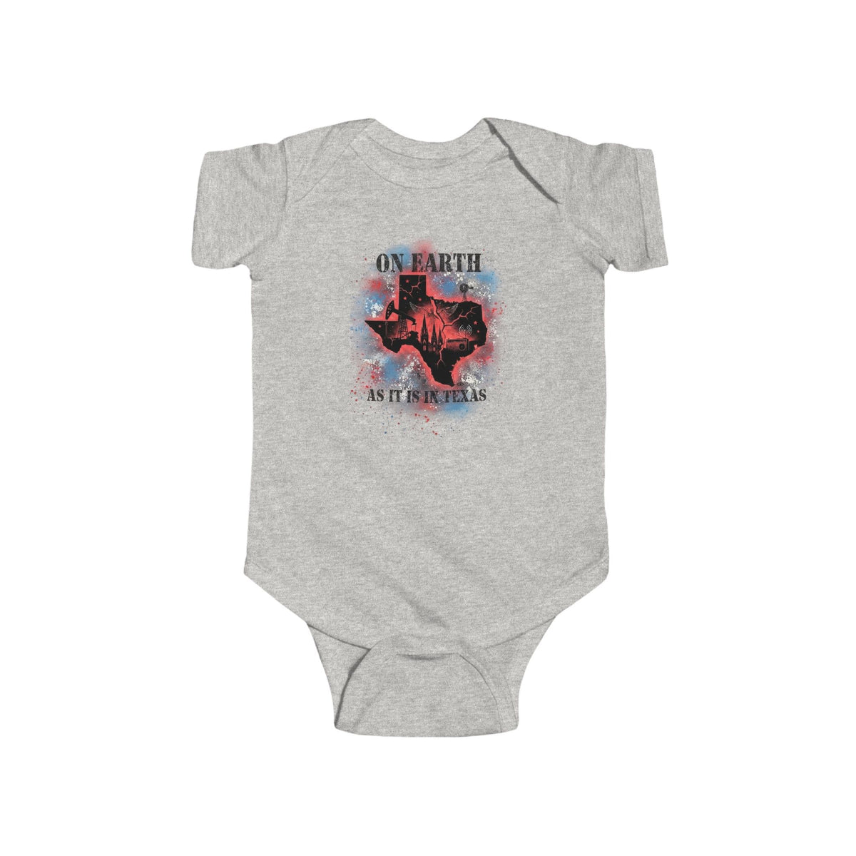 On Earth As It Is In Texas | Infant Bodysuit | Texas Onesie Art