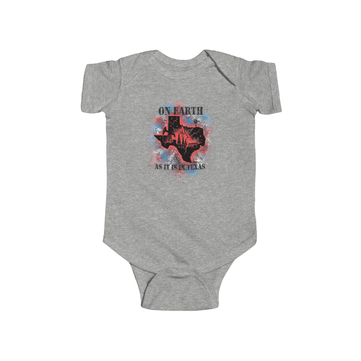 On Earth As It Is In Texas | Infant Bodysuit | Texas Onesie Art