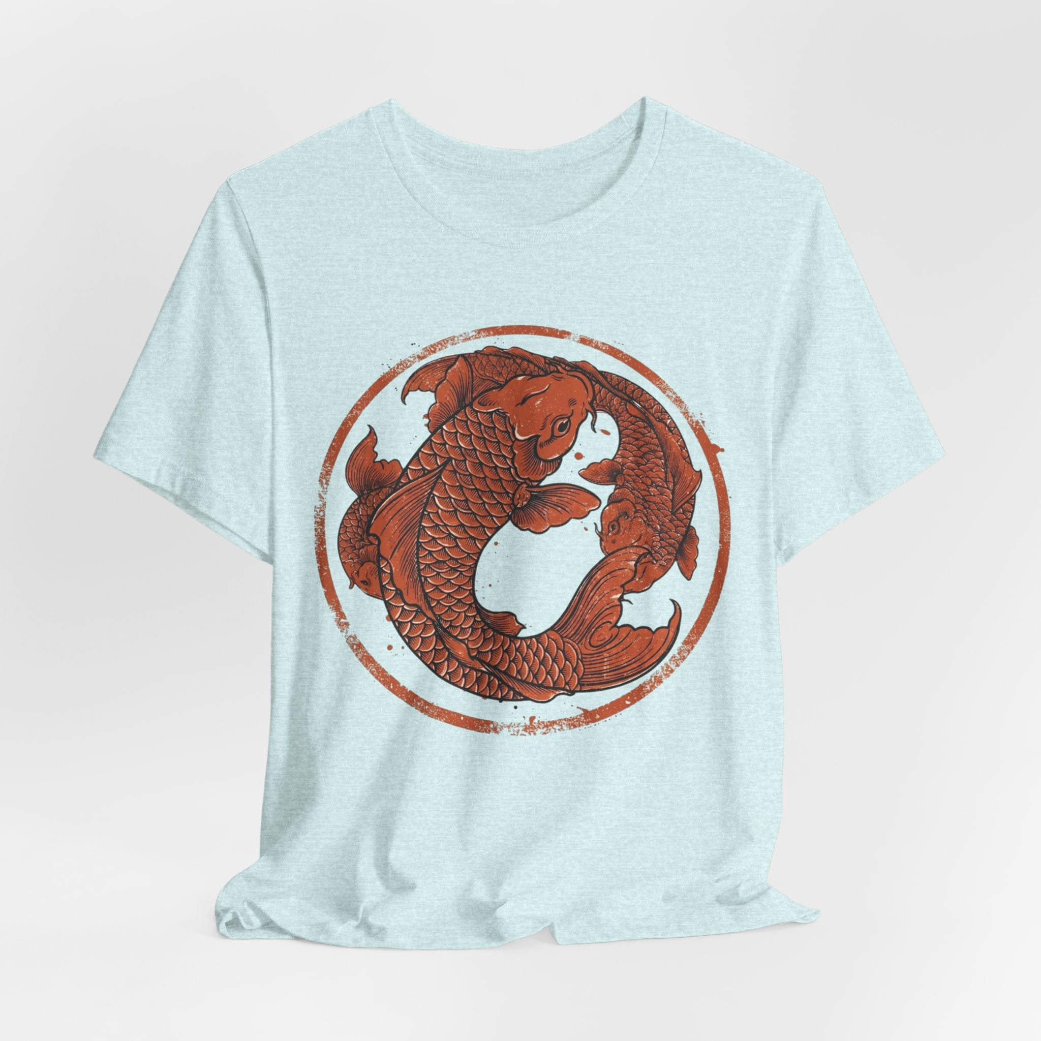 Koi Fish Circle illustration Tee | Asian carp yin yang shirt