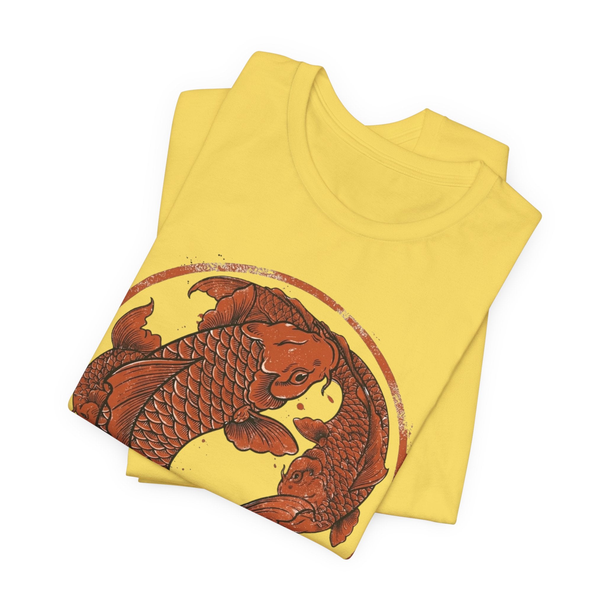 Koi Fish Circle illustration Tee | Asian carp yin yang shirt