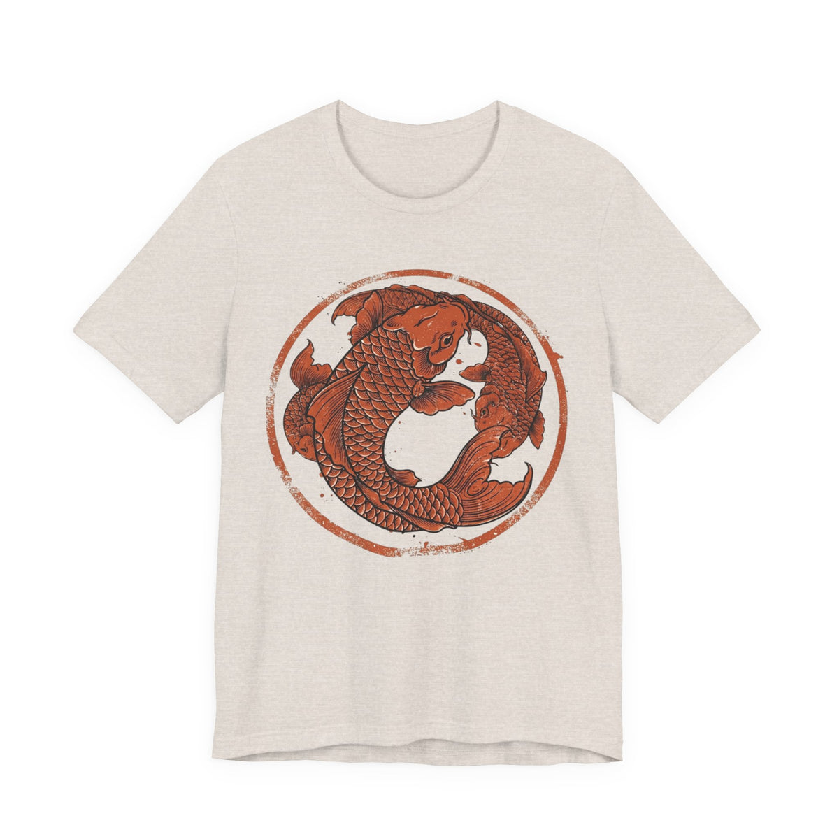 Koi Fish Circle illustration Tee | Asian carp yin yang shirt
