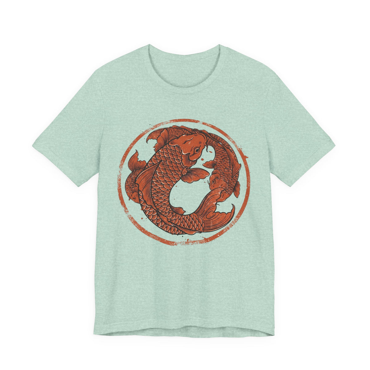 Koi Fish Circle illustration Tee | Asian carp yin yang shirt